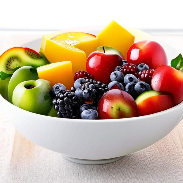 a bowl with full of fruits