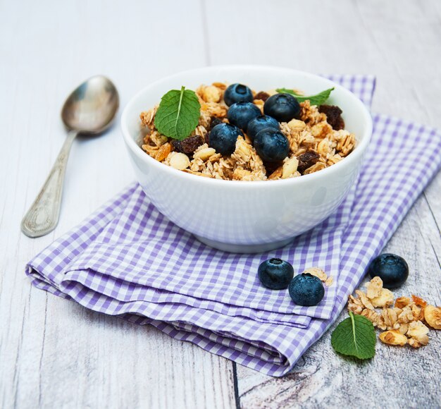 Bowl with granola