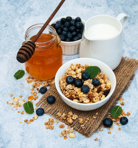 Bowl with granola