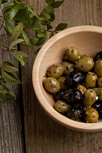 Bowl with olives