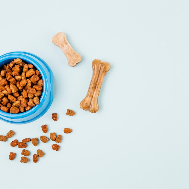 Photo bowl with pet food