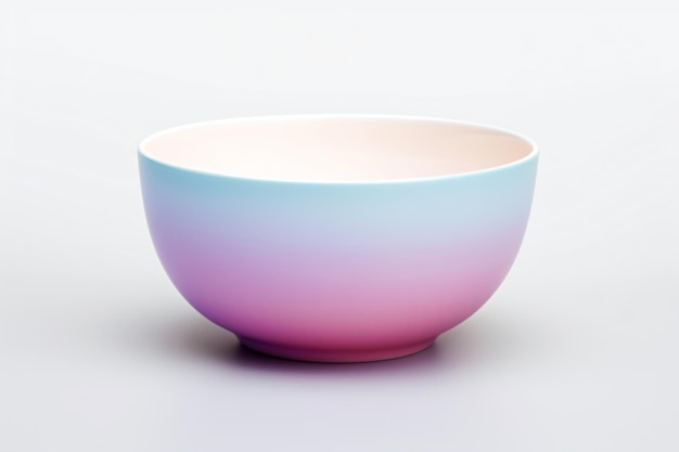 a bowl with a pink and blue color scheme