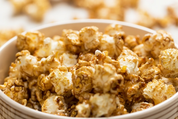 Bowl with popcorn