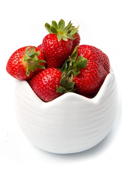 bowl with red Strawberry