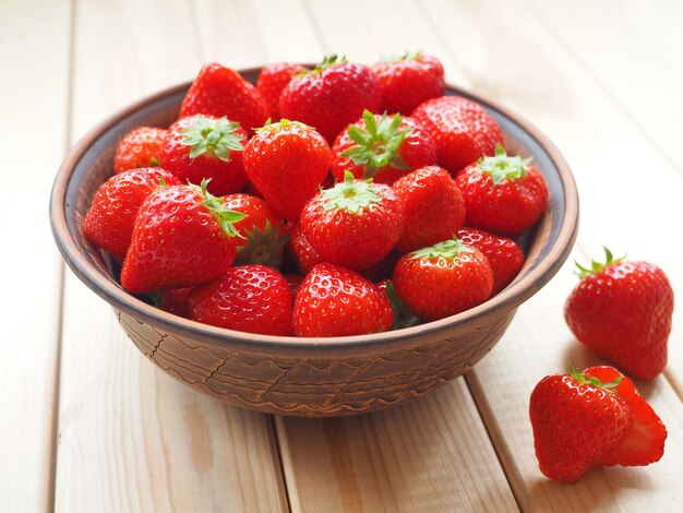 Bowl with strawberries