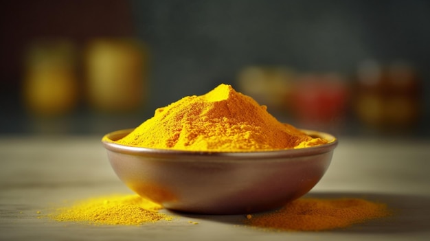 Photo bowl with turmeric powder