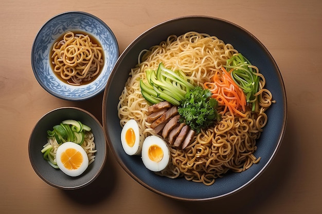 Bowl with yakisoba and hashi