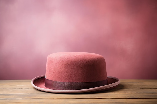 Photo bowler hat from the early 20th century pink vintage cottagecore