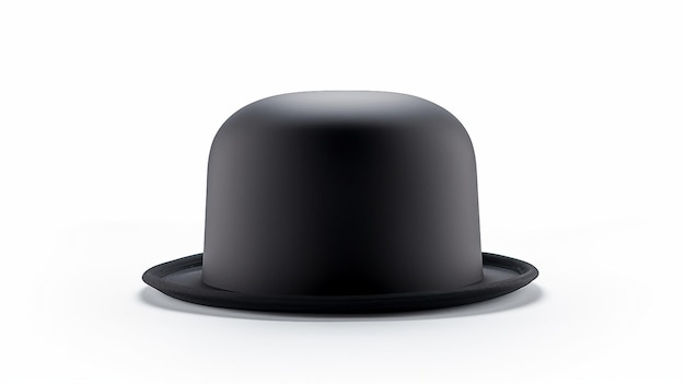 Bowler Hat Isolated on White Background Generative Ai