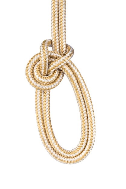 The Bowline with a bight is a knot which makes a pair of fixedsize loops in the middle of a rope as shown in this photo