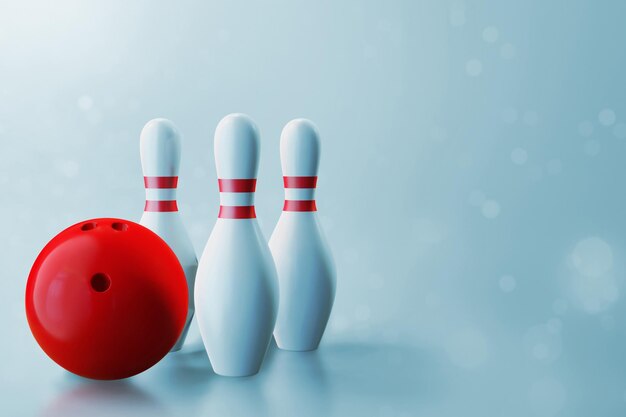 Photo bowling ball on 3d illustration