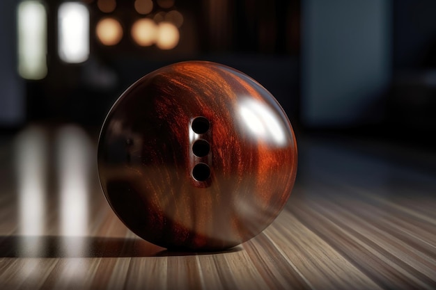 Bowling ball close up AI generated