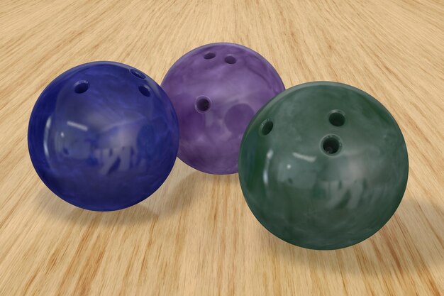 Photo bowling balls set