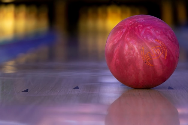 Foto attrezzatura da bowling al chiuso ancora in vita