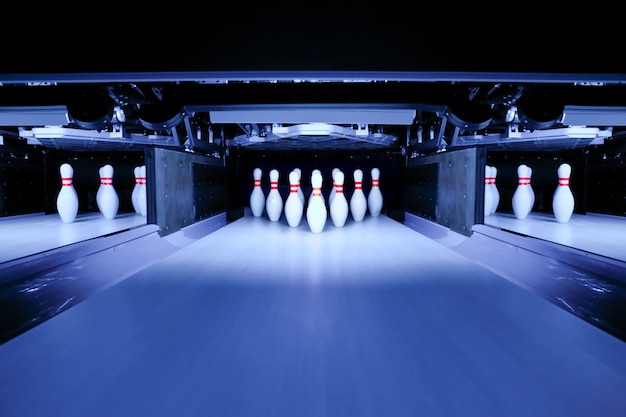 Bowling pins and alley Game