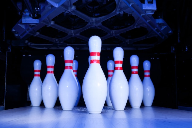 Bowling pins and alley Game