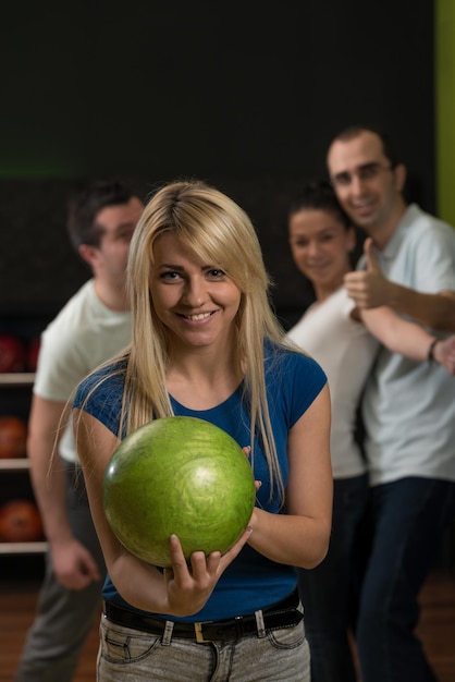 Photo bowling with friends