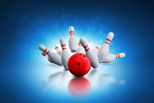 Bowlingbal op 3D-illustratie