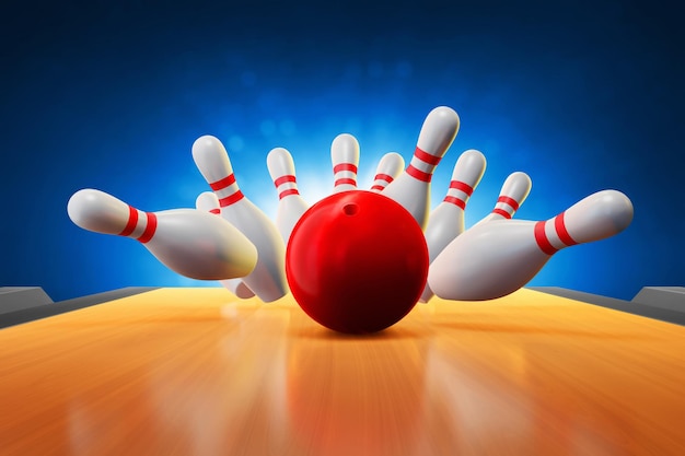 Bowlingbal op 3D-illustratie
