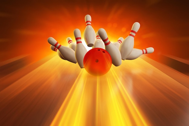 Bowlingbal op 3D-illustratie