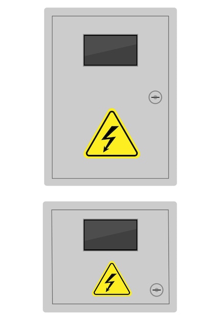 Иллюстрация векторного коробки для автоматических электрических выключателей
