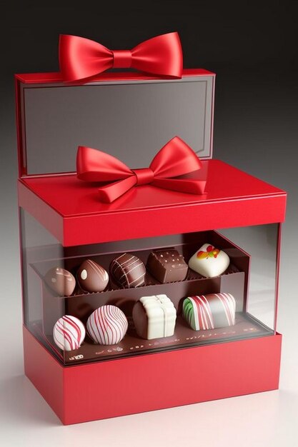 Photo box of chocolates overhead view