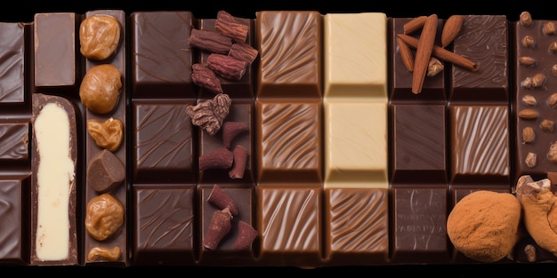 A box of chocolates with different flavors