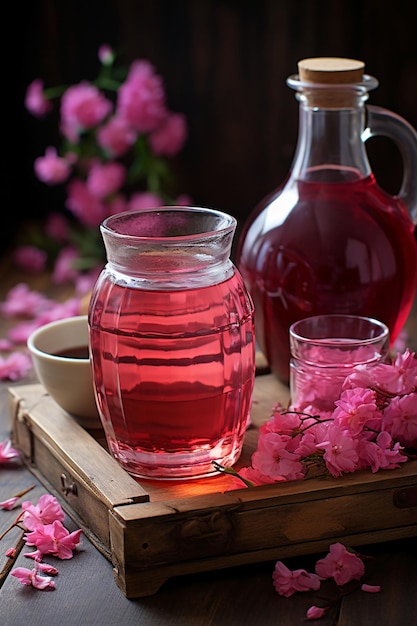 Foto una scatola di tè dianthus ai generativa