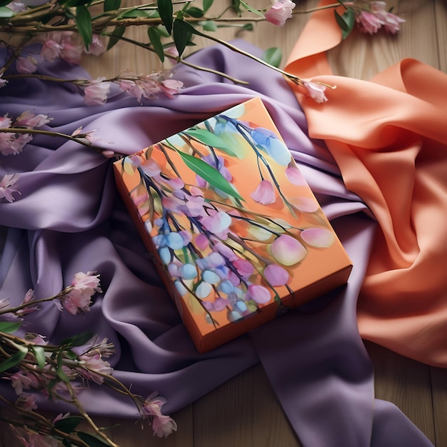 коробка цветов от художника