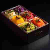 Photo a box of fruit is made by kushi