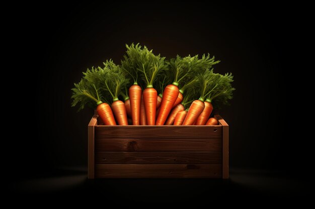 Box full of carrots design