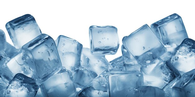 Photo a box of ice cubes for drinks