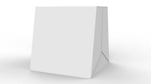 box mockup 3d, package shape trapezoid
