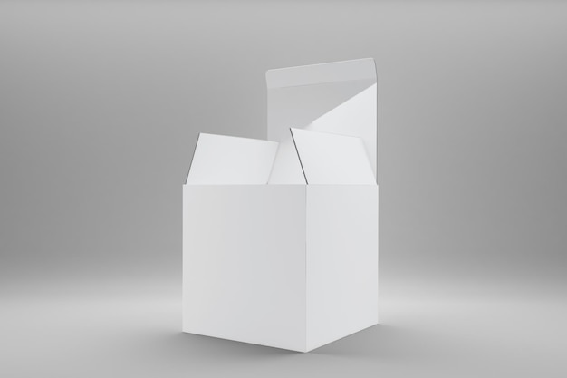 Box Right View Isolated With Grey Background