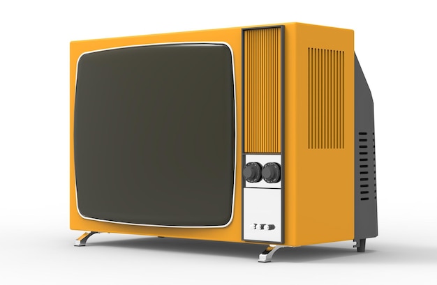 Box tv vintage 3d illustratie