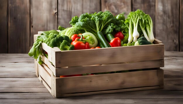 Photo a box of vegetables that has the word  veggies  on it