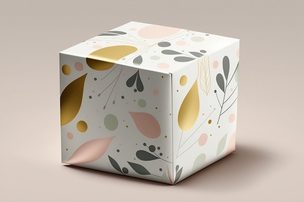 A box with a floral pattern on it