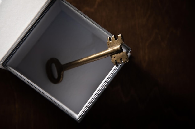 Box with key inside