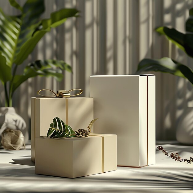 Photo a box with a plant in it that says  gift  on it