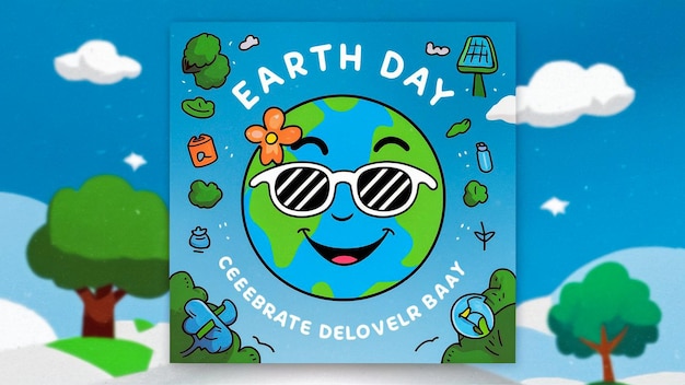 a box with the words quot earth day quot on it