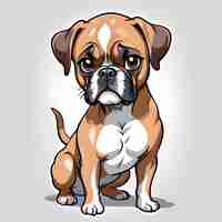 Photo boxer dog clipart