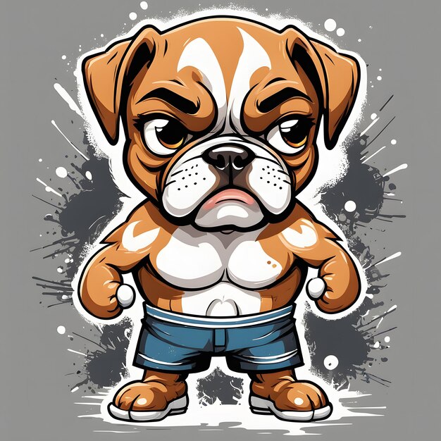 Photo boxer dog clipart