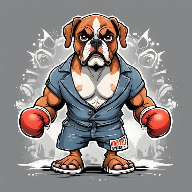 Photo boxer dog drawing