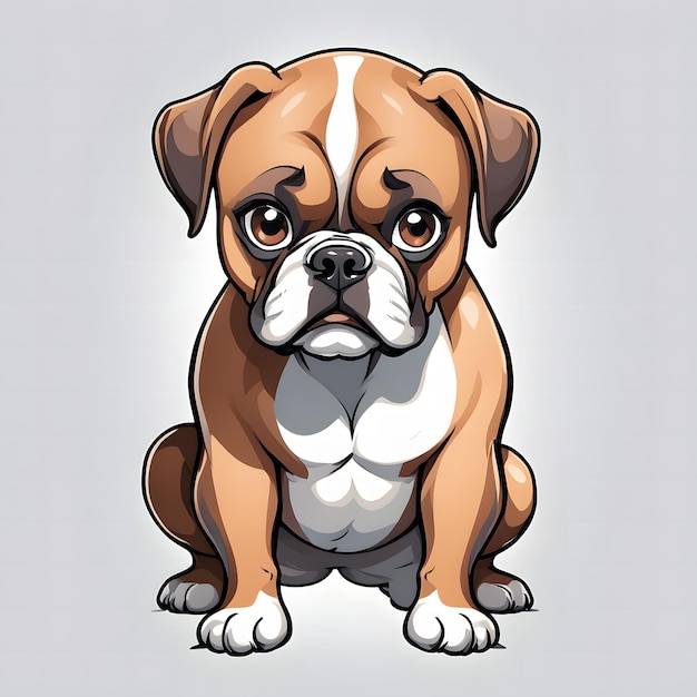 Photo boxer dog drawing