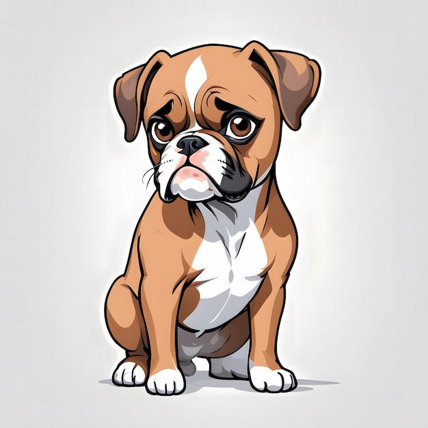 Boxer dog drawing