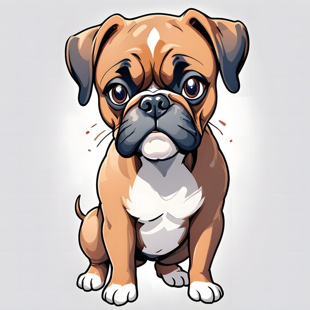 Boxer dog drawing