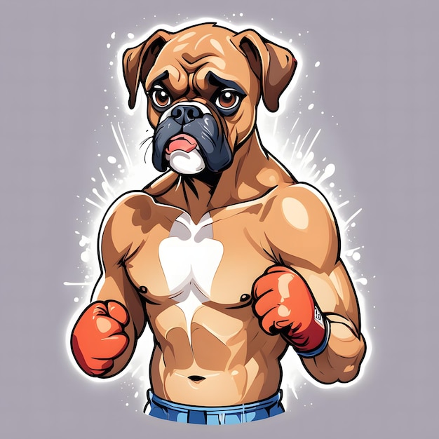 Photo boxer dog drawing