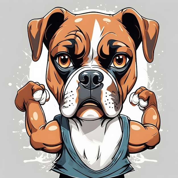 Boxer dog drawing