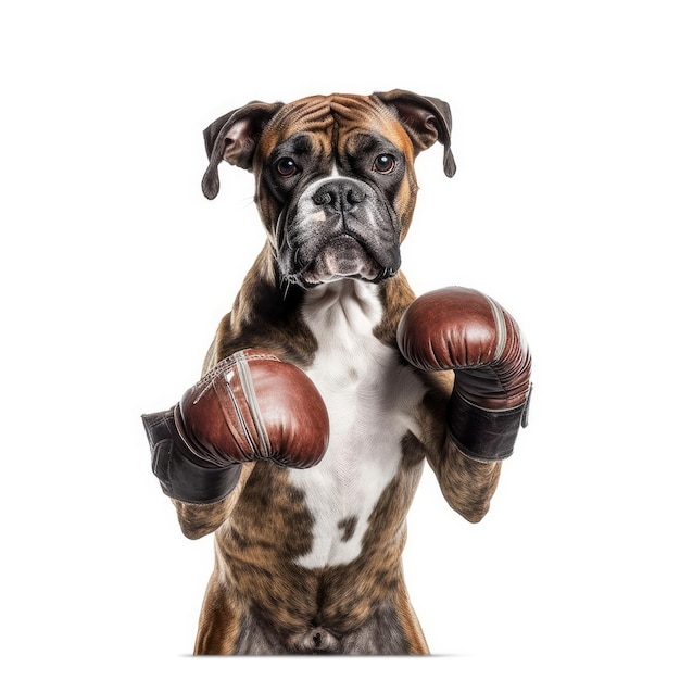 Boxer in een boksen outfit