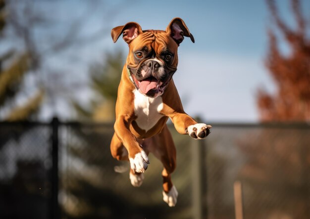 ボクサーは中型から大型の短毛種の犬です。